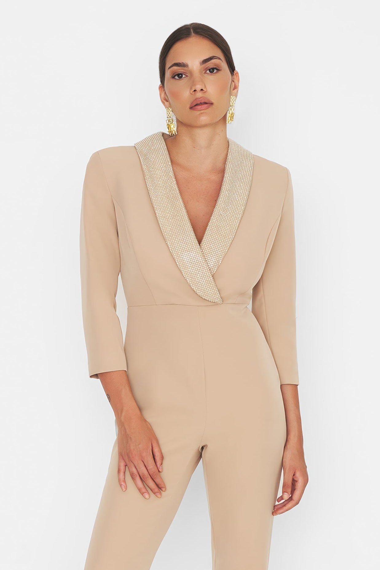 Crystal Jumpsuit Sand