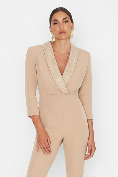 Crystal Jumpsuit Sand